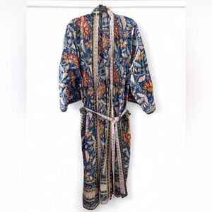 Floral Patterned Cotton Robe